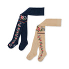 Strumpfhosen 2-Pack, Blumen | Konges Slojd - toietmoi-laboutique