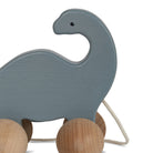 Rollende Dino-Mama mit Baby aus Buchenholz | Konges Slojd - toietmoi-laboutique