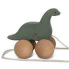 Rollende Dino-Mama mit Baby aus Buchenholz | Konges Slojd - toietmoi-laboutique