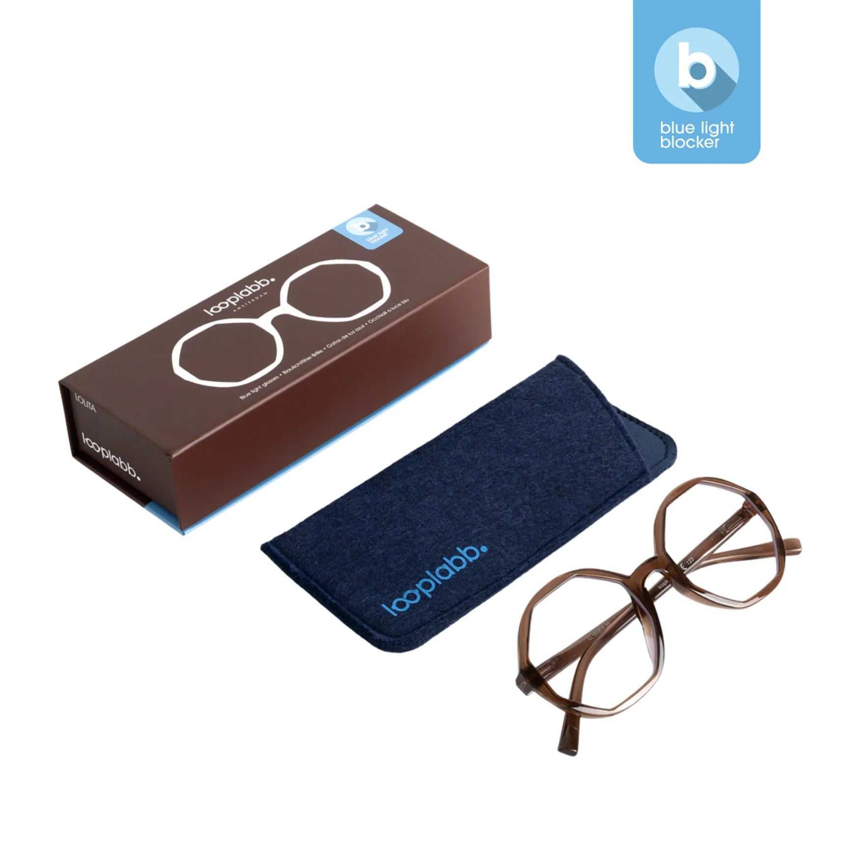 Lesebrille mit Blaulichtfilter, Lolita, hazel | Looplabb - toietmoi-laboutique