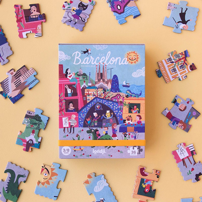 Wendbares Puzzle, 36 Teile, Barcelona | Londji - toietmoi-laboutique