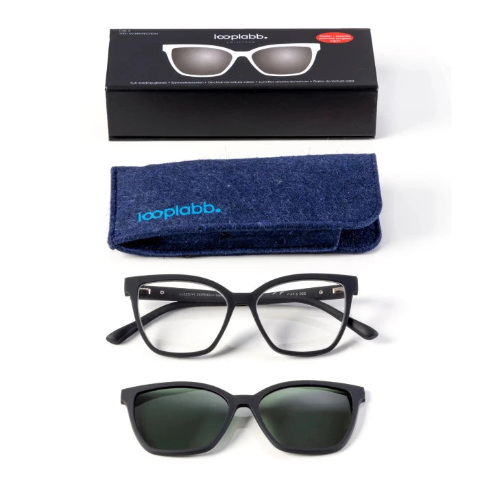 Clip op Lese-/Sonnenbrille, MINOES, black | Looplabb - toietmoi-laboutique