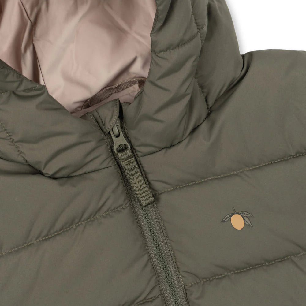 Daunenjacke, olive | Konges Slojd - toietmoi-laboutique