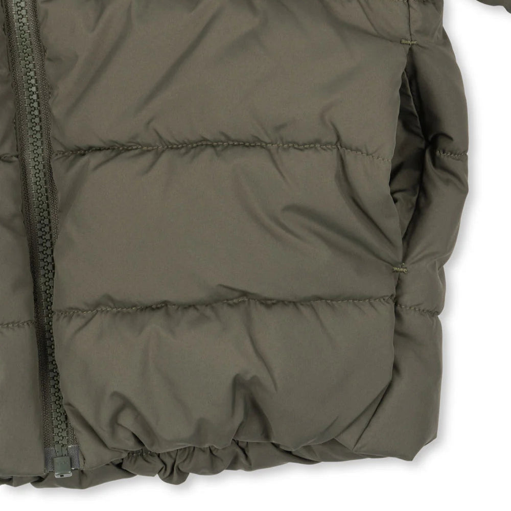 Daunenjacke, olive | Konges Slojd - toietmoi-laboutique