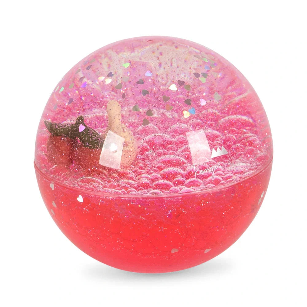 Konges Slojd Glitzerball mit Figur, rosa | Konges Slojd - toietmoi-laboutique