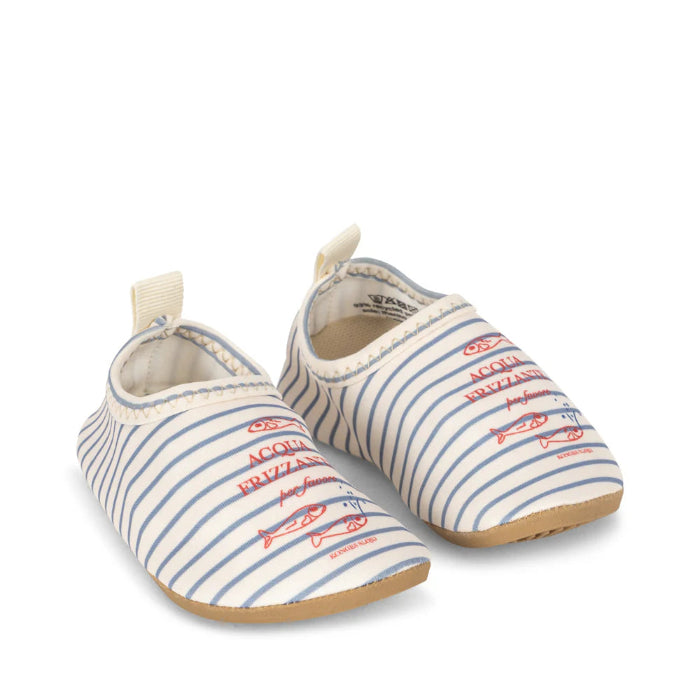 Konges Slojd Badeschuhe mit UV-Schutz, blau gestreift | Konges Slojd - toietmoi-laboutique