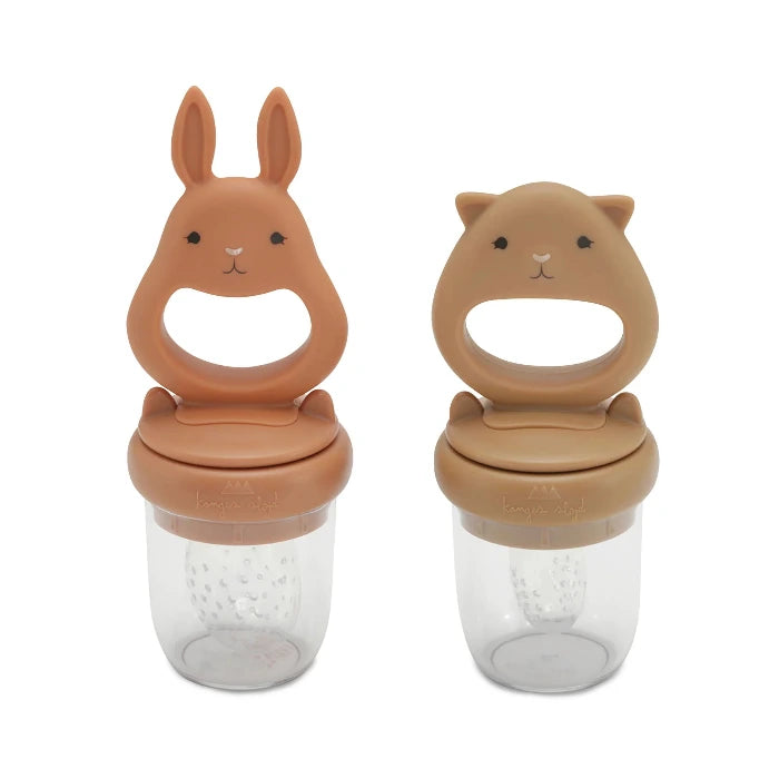 Fruchtschnuller, 2er Pack braun/terracotta | Konges Slojd - toietmoi-laboutique