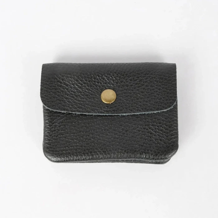 Kleines Portemonnaie aus Leder, schwarz | Maison Fanli - toietmoi-laboutique
