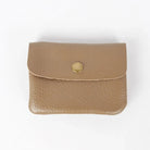 Kleines Portemonnaie aus Leder, dunkles taupe | Maison Fanli - toietmoi-laboutique
