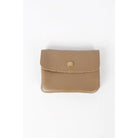 Kleines Portemonnaie aus Leder, dunkles taupe | Maison Fanli - toietmoi-laboutique