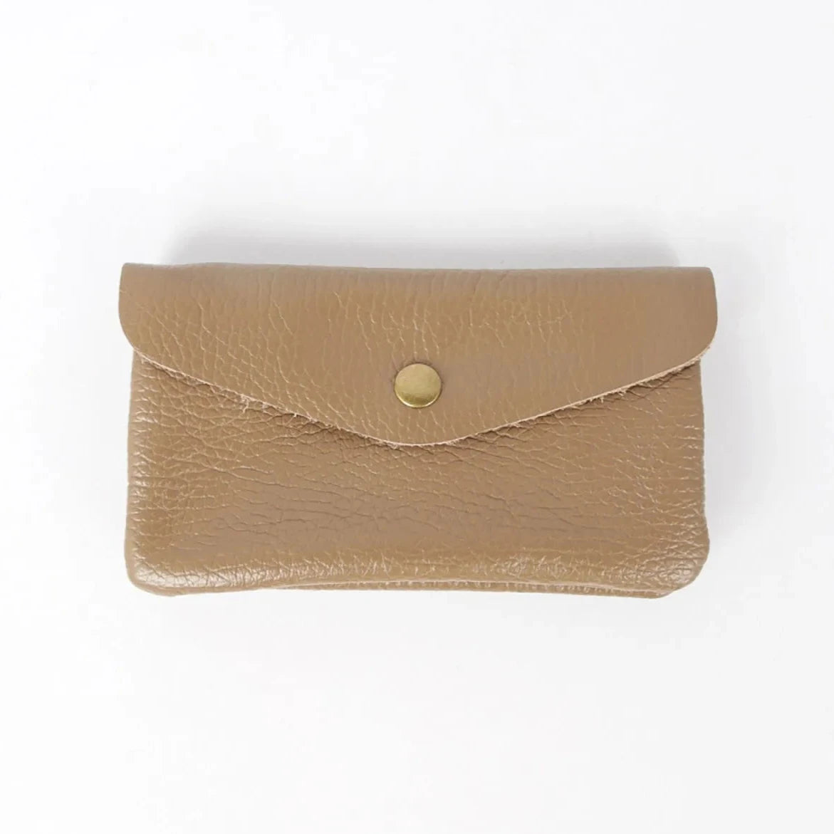 Portemonnaie aus Leder, dunkles taupe | Maison Fanli - toietmoi-laboutique