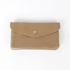 Portemonnaie aus Leder, dunkles taupe | Maison Fanli - toietmoi-laboutique