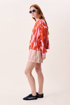 FRNCH Strickpullover, orange/rosa | FRNCH - toietmoi-laboutique