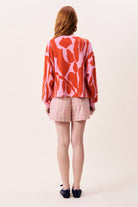 FRNCH Strickpullover, orange/rosa | FRNCH - toietmoi-laboutique