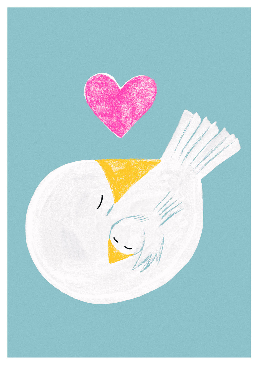 Postkarte - Mama (Vogel und Herz) | Schöne Grüsse - toietmoi-laboutique