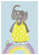 Postkarte - Elefant und Regenbogen | Schöne Grüsse - toietmoi-laboutique
