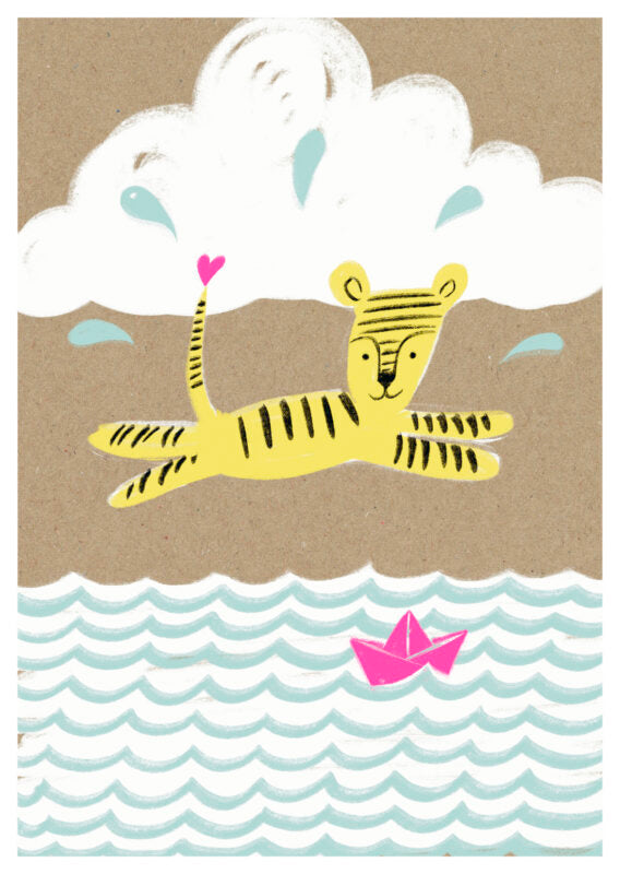 Postkarte - Tiger | Schöne Grüsse - toietmoi-laboutique