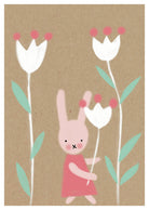 Postkarte, Hase mit Blumen | Schöne Grüsse - toietmoi-laboutique