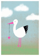 Postkarte - Storch | Schöne Grüsse - toietmoi-laboutique