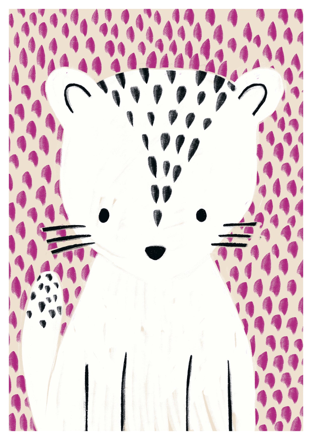 Postkarte, Schneeleopard | Schöne Grüsse - toietmoi-laboutique