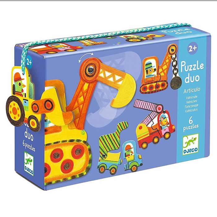 Puzzle Duo Fahrzeuge | djeco - toietmoi-laboutique