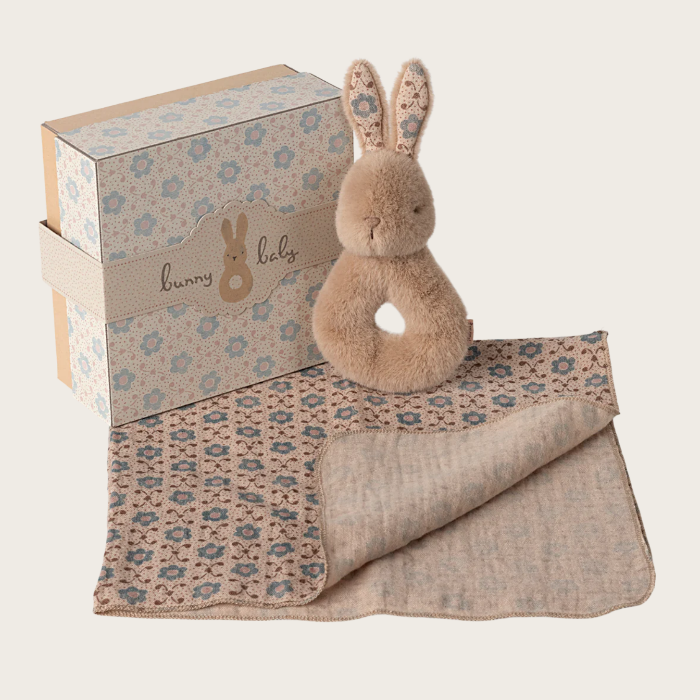Maileg Kaninchen Rassel Set, pfirsich | maileg - toietmoi-laboutique