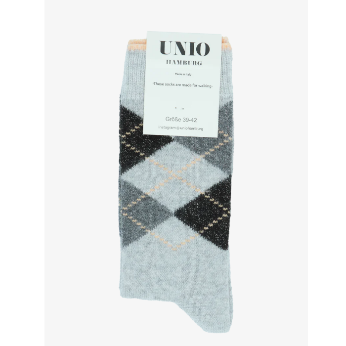 Socken Wolle ARGY GLITZI, hellgrau | UNIO Hamburg - toietmoi-laboutique