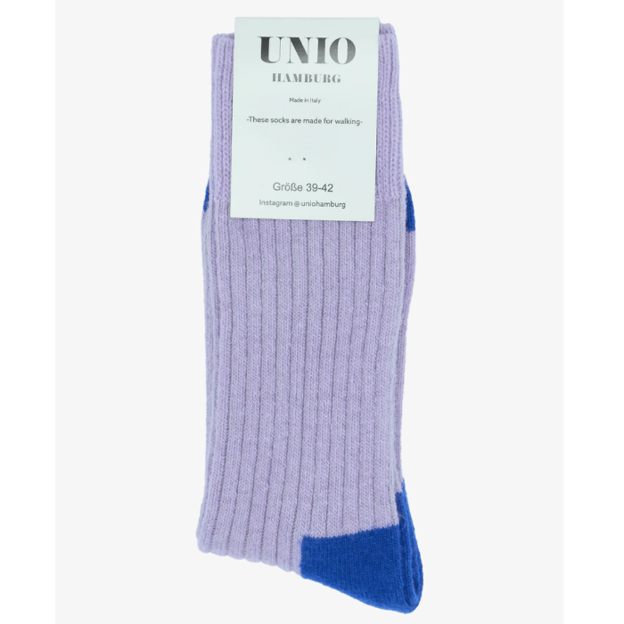 Socken Wolle CITY, lavendel/blau | UNIO Hamburg - toietmoi-laboutique