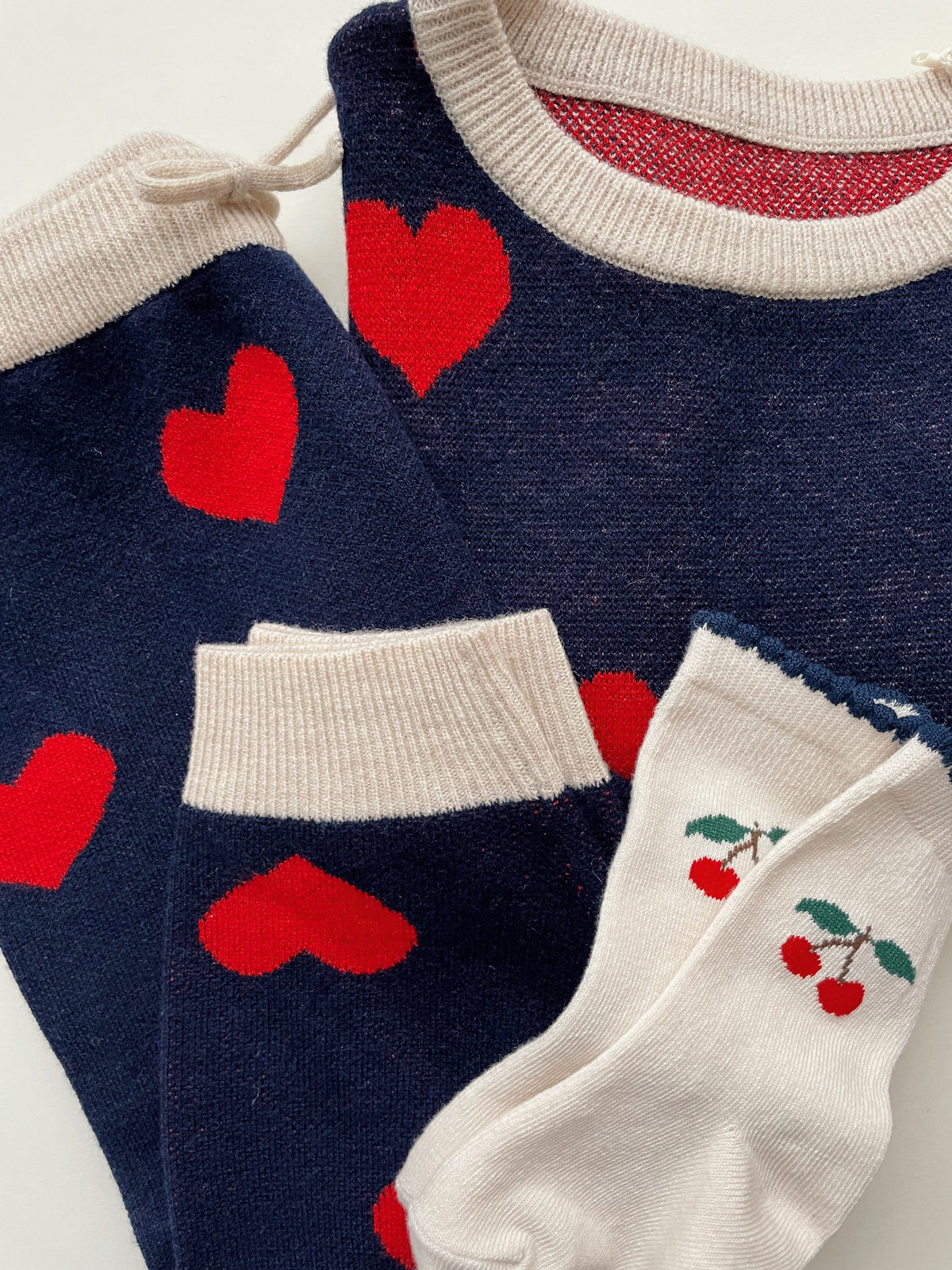 Socken 2-Pack, Kirschen | Konges Slojd - toietmoi-laboutique