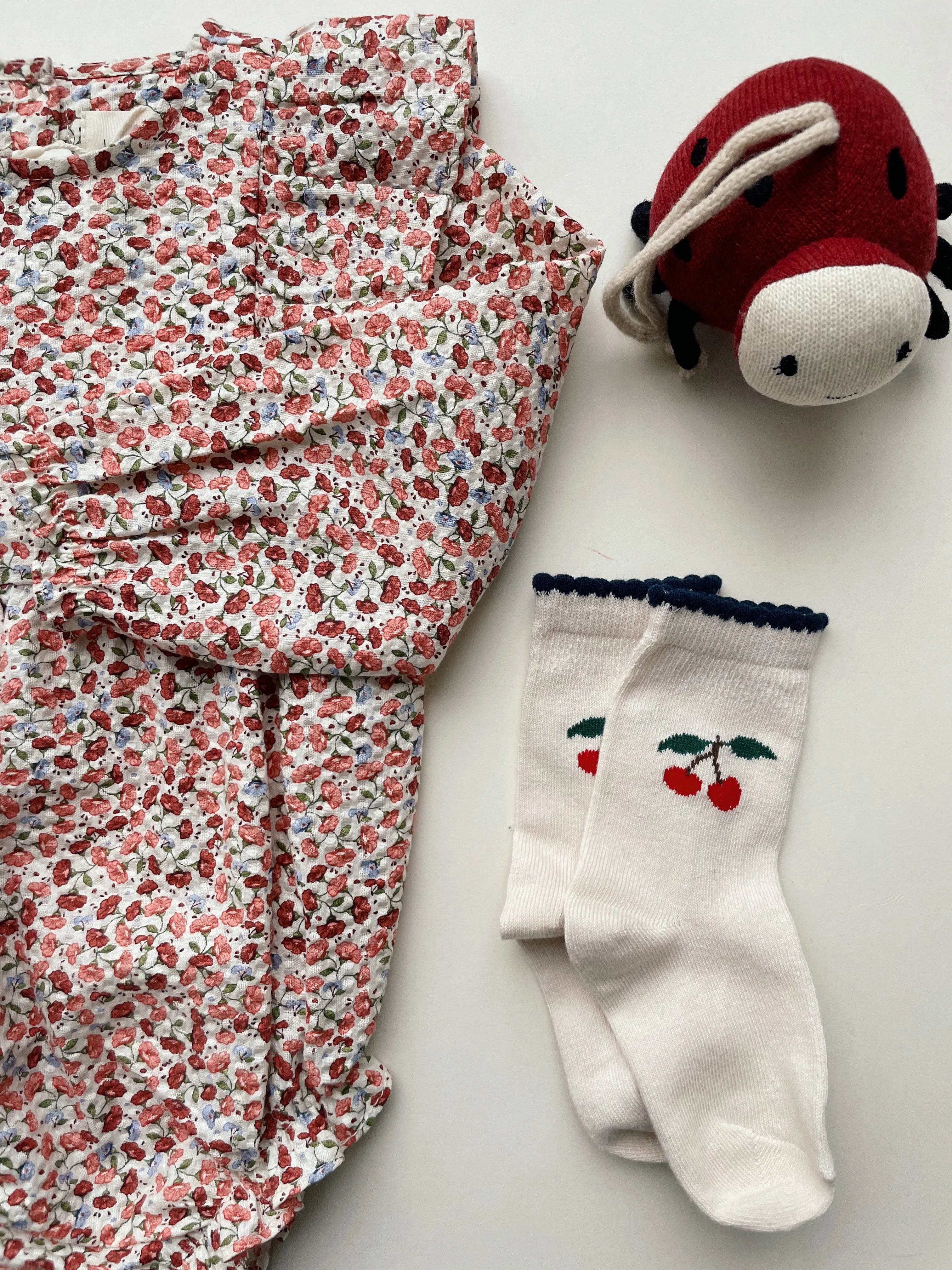 Socken 2-Pack, Kirschen | Konges Slojd - toietmoi-laboutique