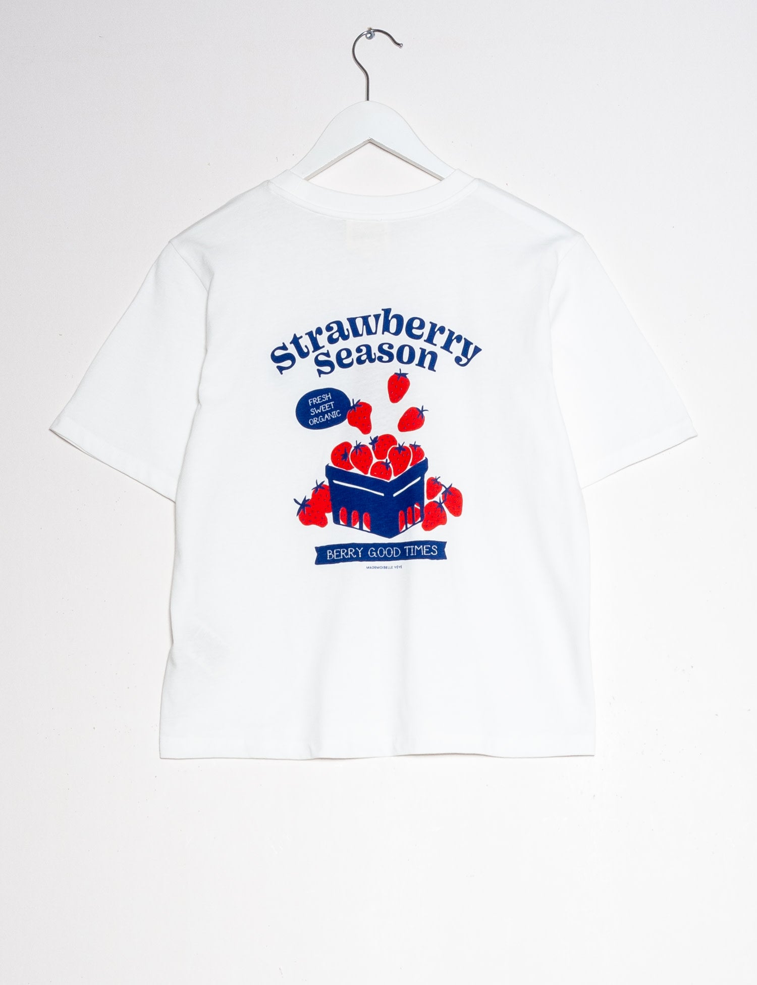 T-Shirt STRAWBERRY, weiss | Mademoiselle YéYé - toietmoi-laboutique