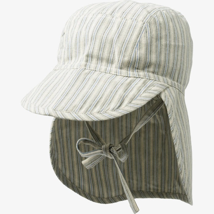 Sonnenhut für Babies, ALBERT, blau gestreift | Wheat - toietmoi-laboutique