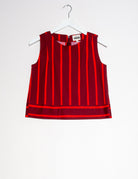 Shirt ohne Ärmel SUNSHINE RETREAT lila gestreift | Mademoiselle YéYé - toietmoi-laboutique