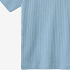 Rib T-shirt mit Knopfleiste, hellblau | Wheat - toietmoi-laboutique