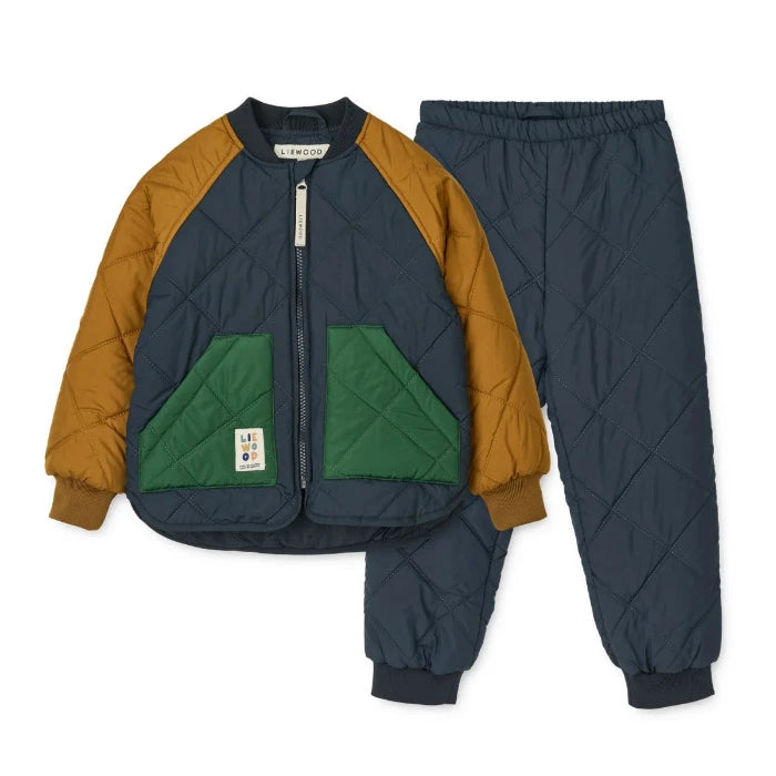 Thermo Set, navy/grün/caramel | Liewood - toietmoi-laboutique