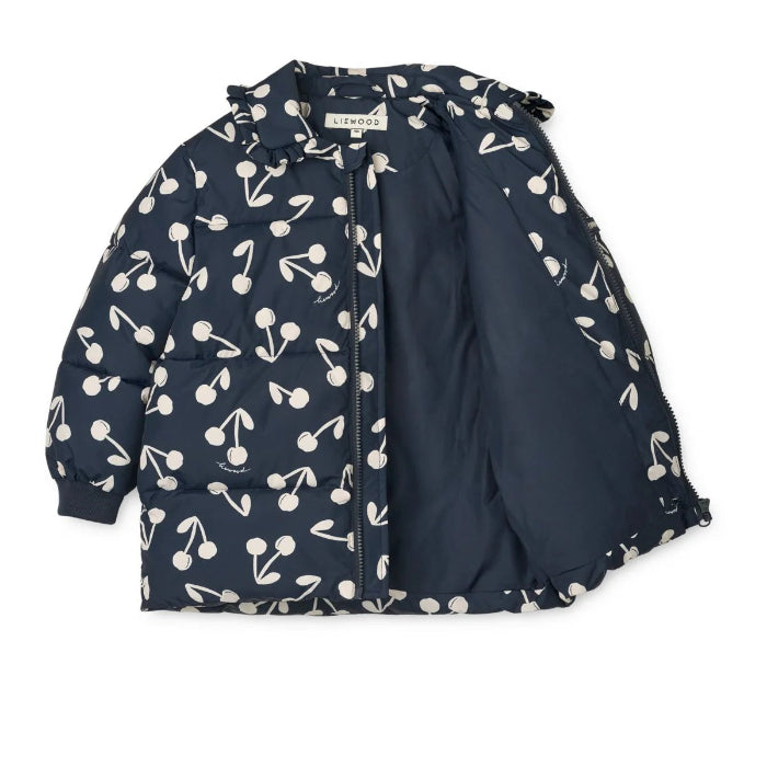 Daunenjacke, ANEMONE, navy/Kirschen | Liewood - toietmoi-laboutique