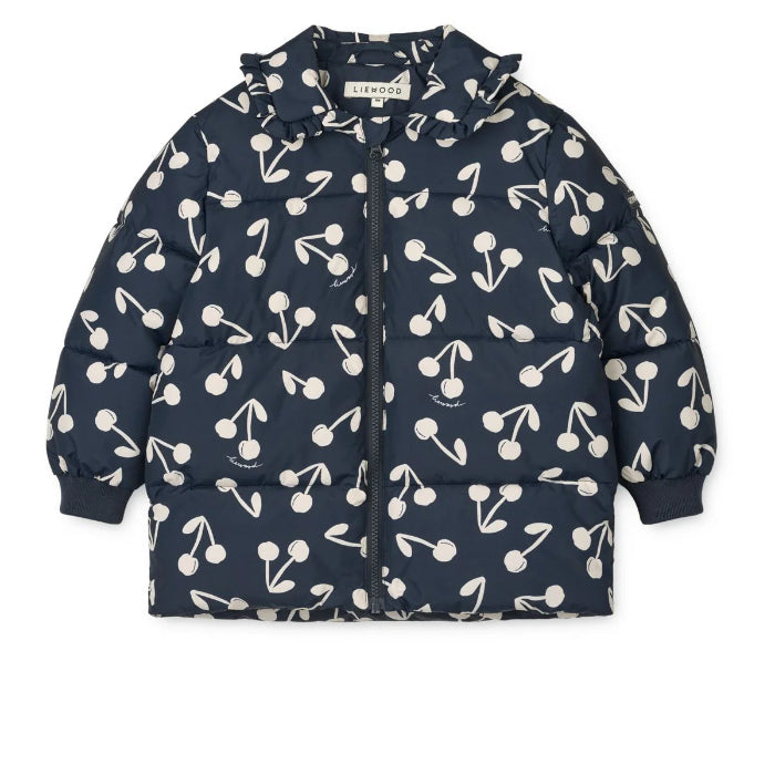 Daunenjacke, ANEMONE, navy/Kirschen | Liewood - toietmoi-laboutique