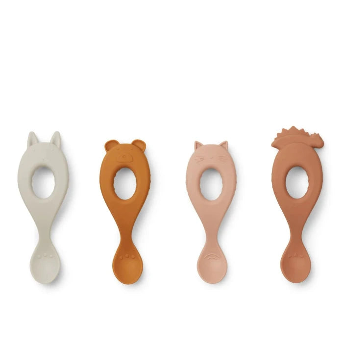Silikonlöffel LIVA 4er Pack, rose mix | Liewood - toietmoi-laboutique
