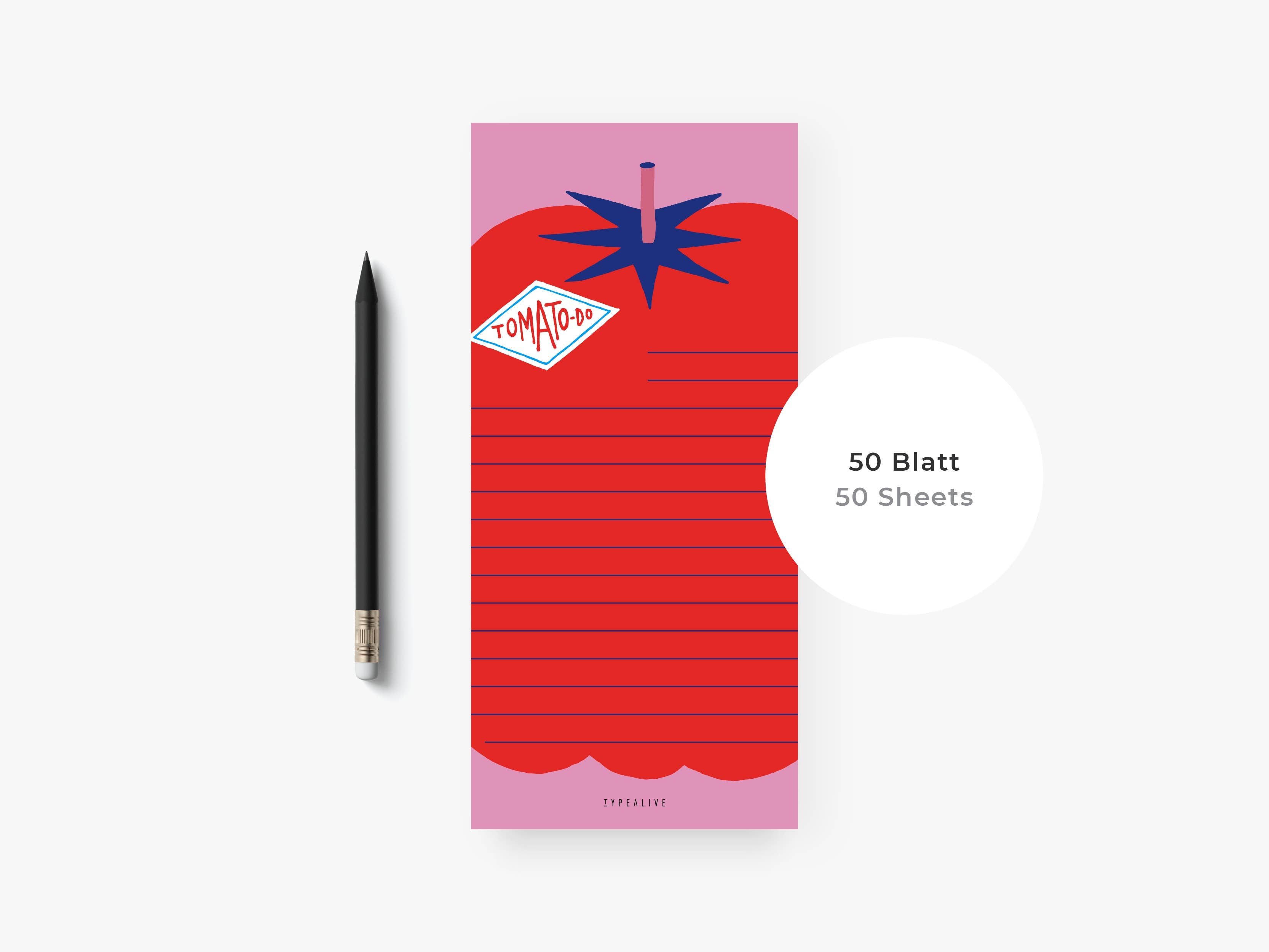 Notizblock "schmal" / Tomato Do | typealive - toietmoi-laboutique