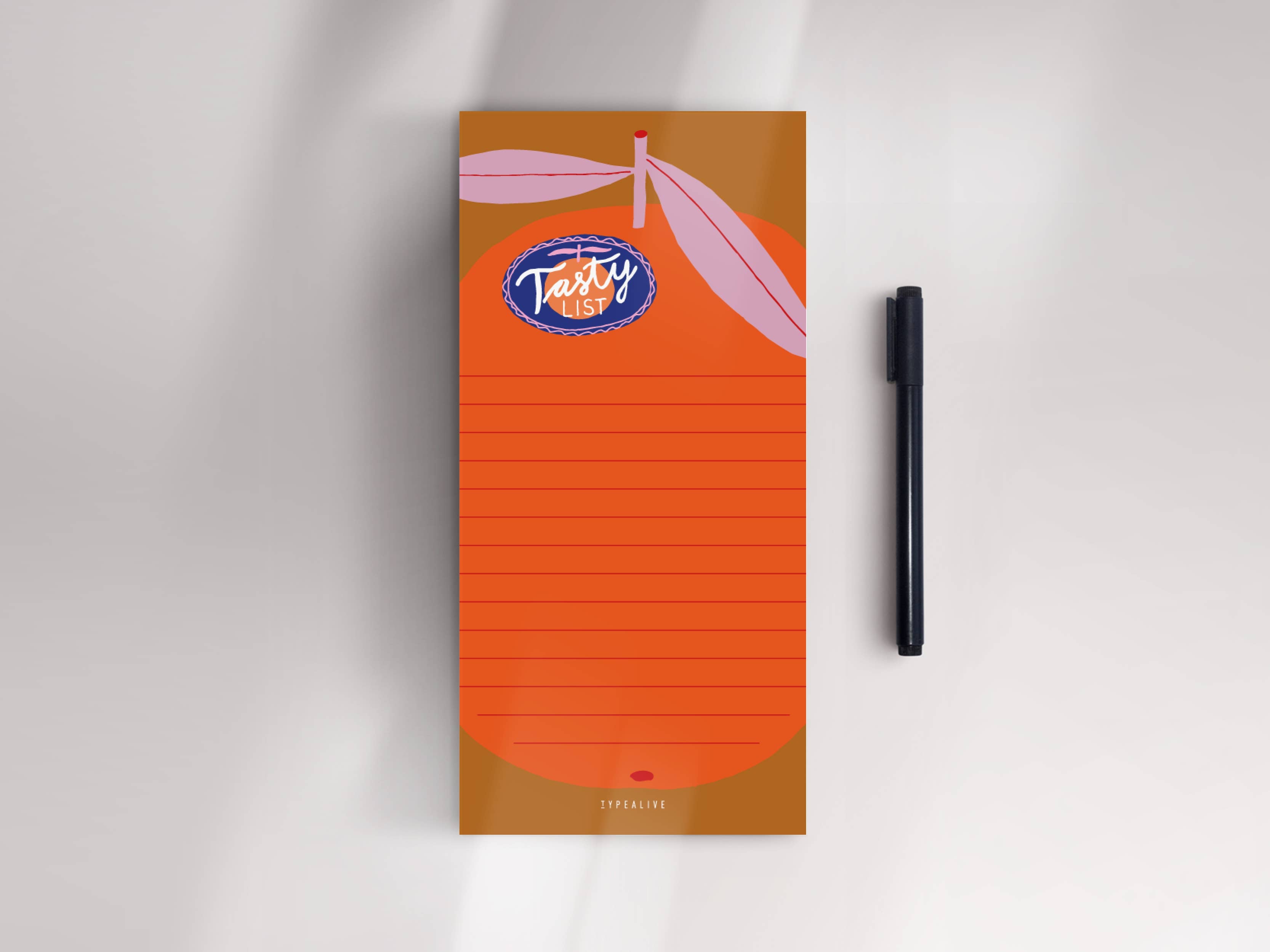 Notizblock "schmal" / Tasty List | typealive - toietmoi-laboutique