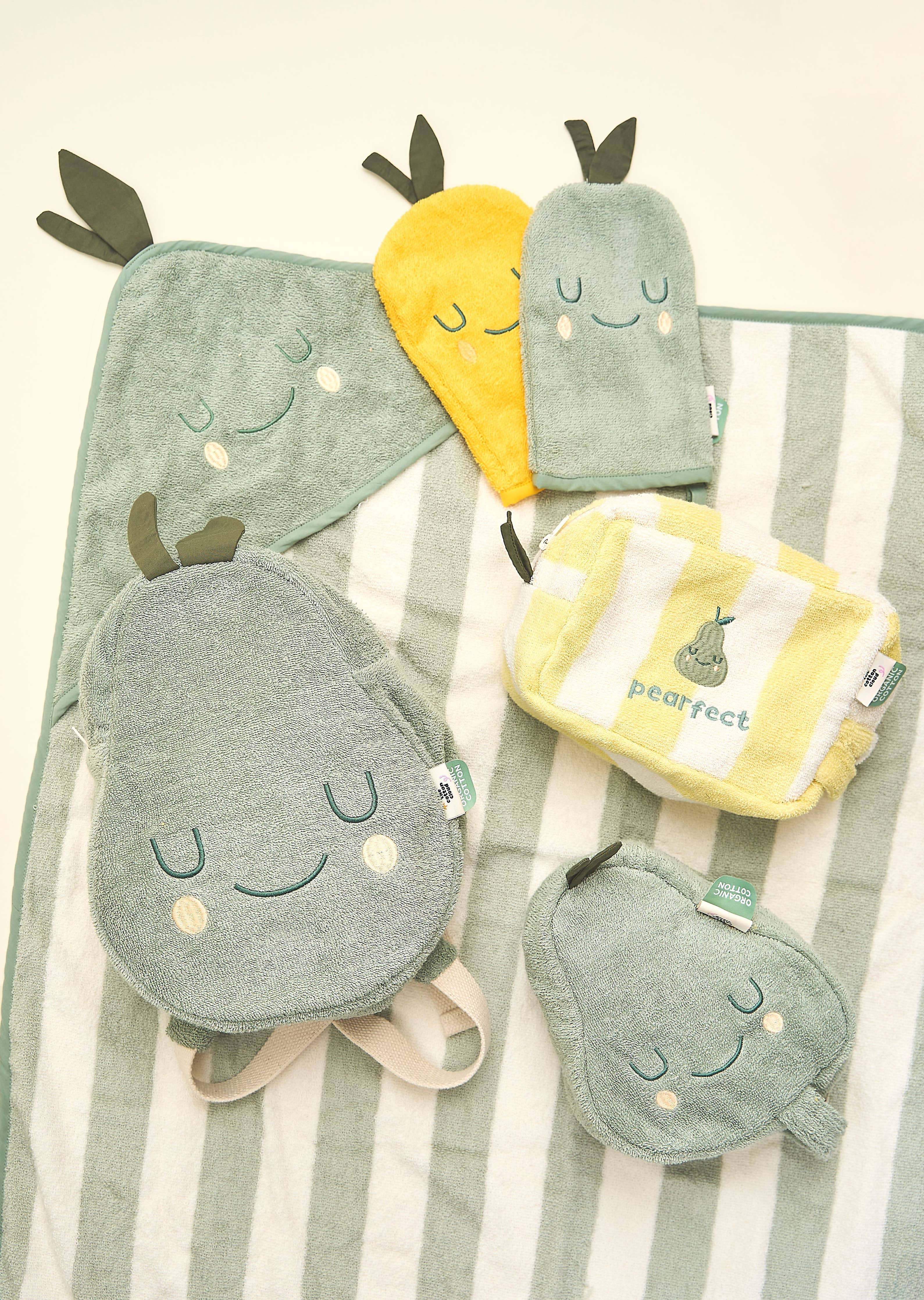 Babywaschlappen, 2er-Set, Zitrone/Birne | the cotton cloud - toietmoi-laboutique