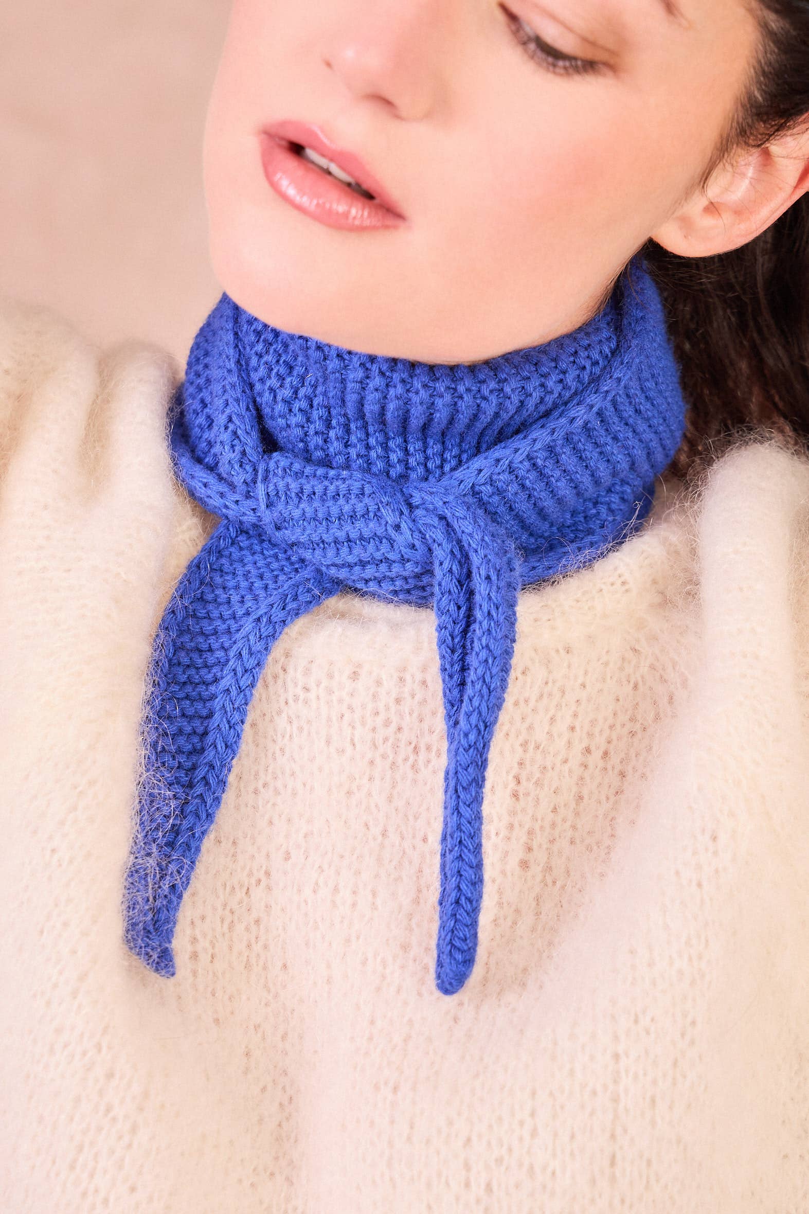 Kleines Dreieckstuch « Sophie », salbei | Calie Paris - toietmoi-laboutique