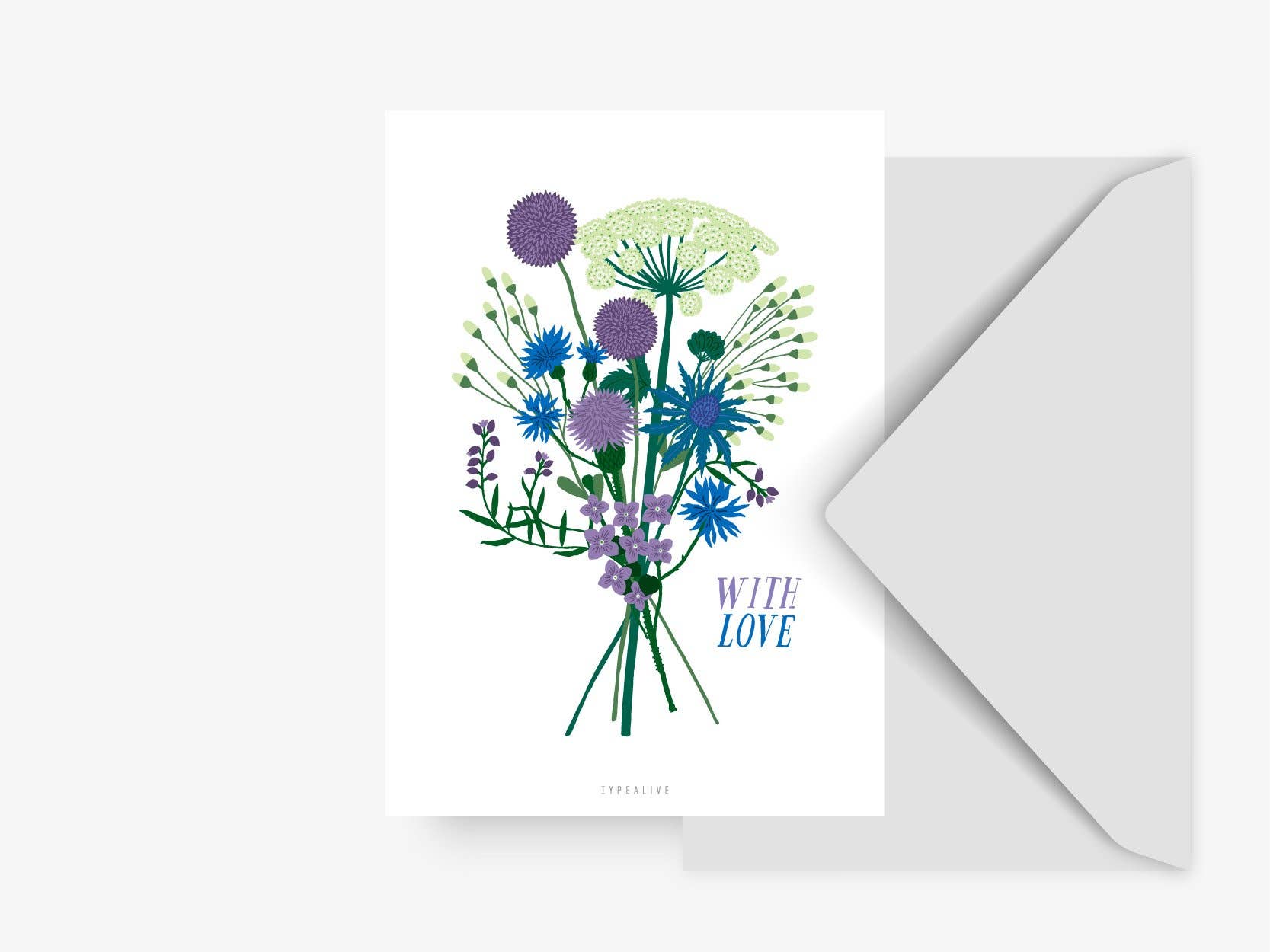 Postkarte / Bloomy Greetings No. 2 | typealive - toietmoi-laboutique