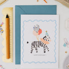 Postkarte mit Umschlag, Happy Birthday/Zebra | The Charming Press - toietmoi-laboutique