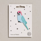 Aufbügelpatch, Wellensittich blau | Petra Boase Ltd - toietmoi-laboutique