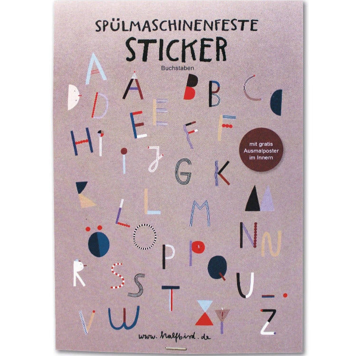 Spülmaschinenfeste Aufkleber "ABC" | Halfbird - toietmoi-laboutique