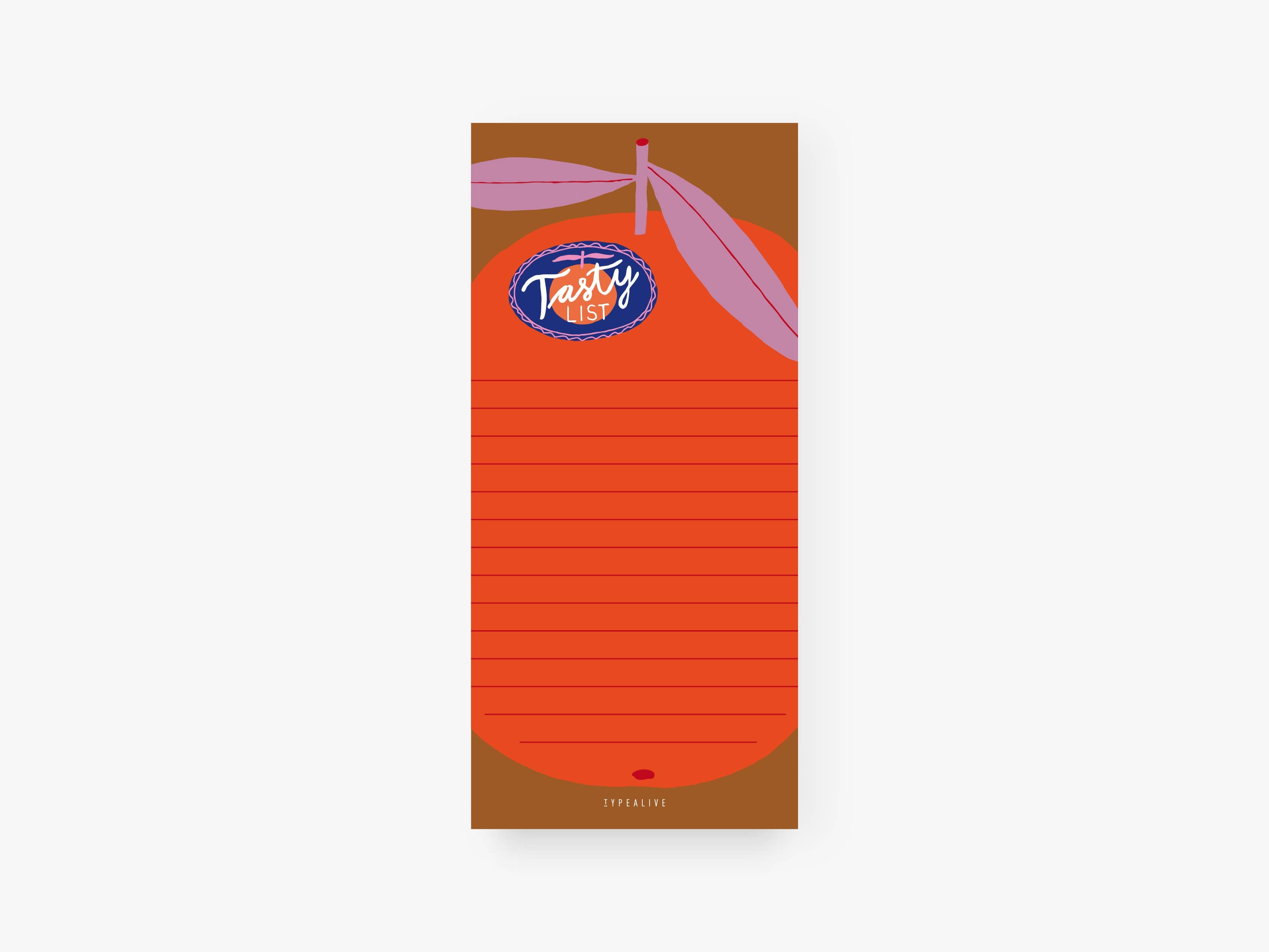 Notizblock "schmal" / Tasty List | typealive - toietmoi-laboutique