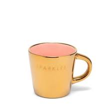 Keramik-Espressotasse, gold/SPARKLES 80ml | Vondels - toietmoi-laboutique