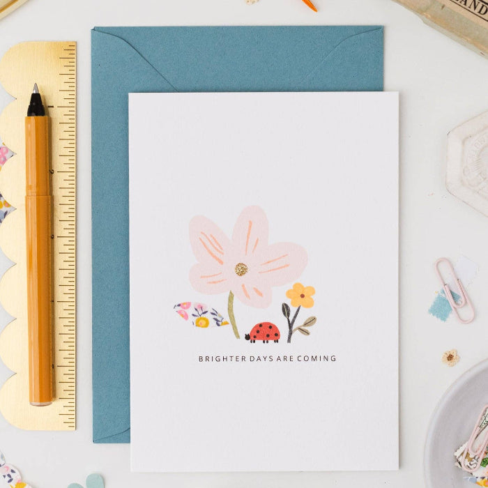 Postkarte mit Umschlag, Brighter days are coming | The Charming Press - toietmoi-laboutique