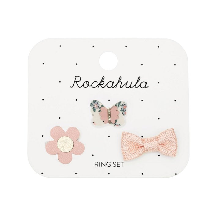 3 Ringe, Blumen/Schmetterling/Schleife | Rockahula - toietmoi-laboutique
